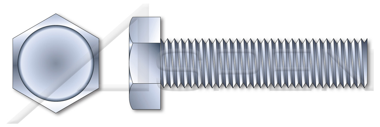#8-32 X 7/8" Machine Screws, Indented Hex Head, Full Thread, Steel, Zinc Plated